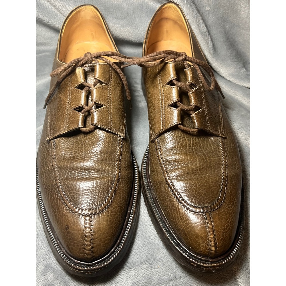 Gravati Wilkes Bashford Brown Leather Derby‎ Shoes Unique Lace Men's 10.5N